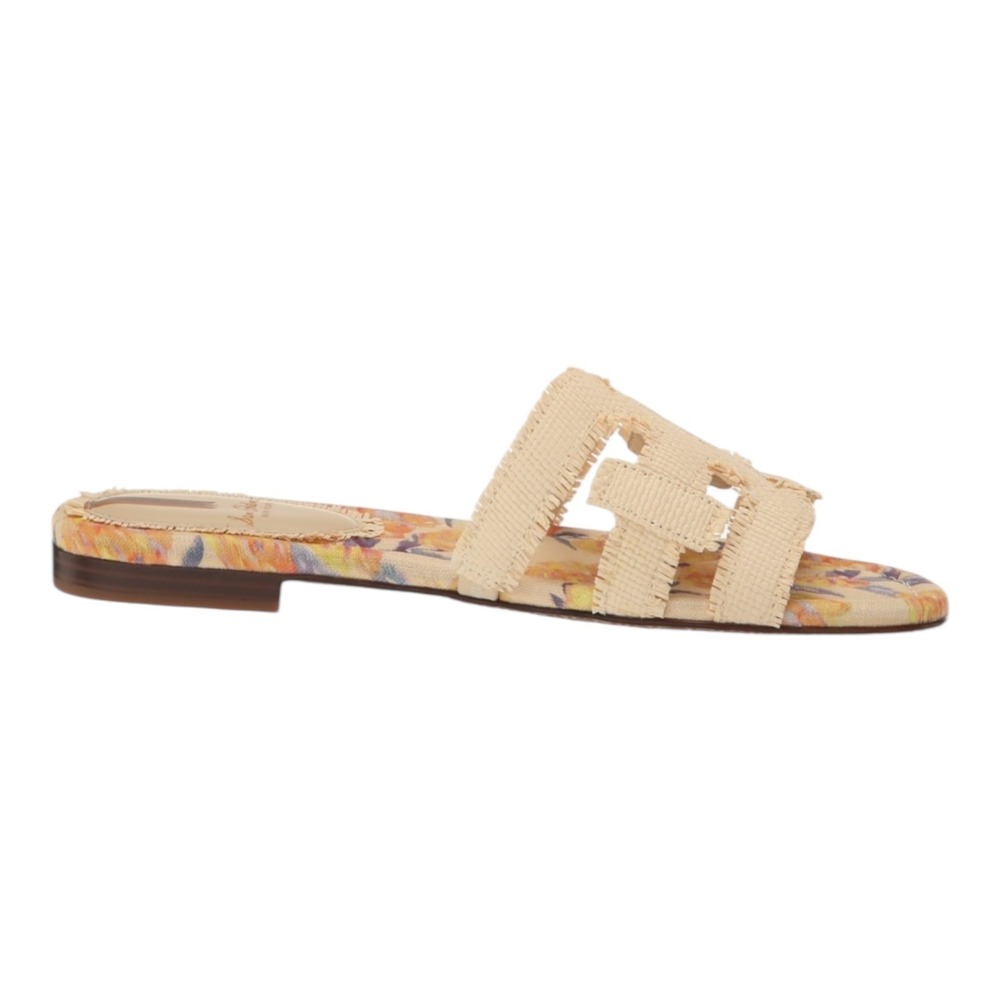 Sam Edelman Bay‎ Fray Wheat Weave Slides Sandals Women's Size 5 Floral Print NIB - Picture 5 of 9